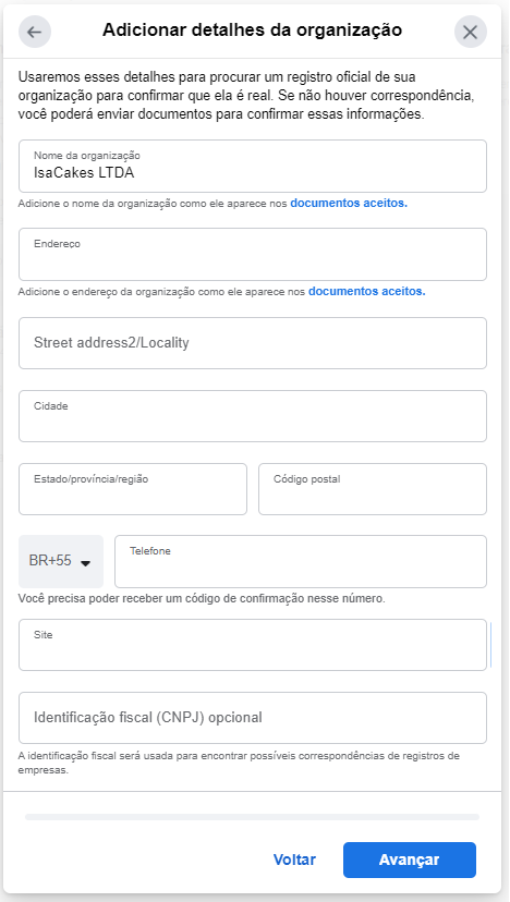 Endereço e Informações da Empresa