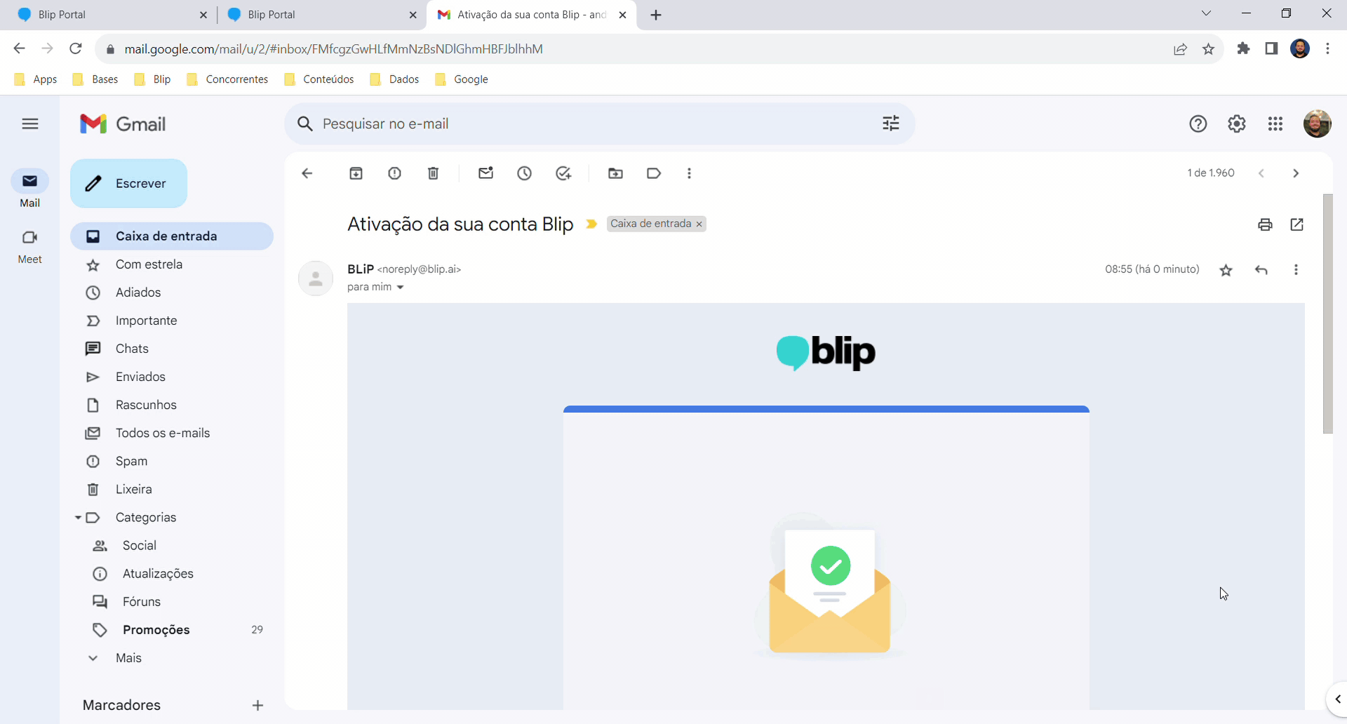 Cadastro de usuários no Blip – Blip
