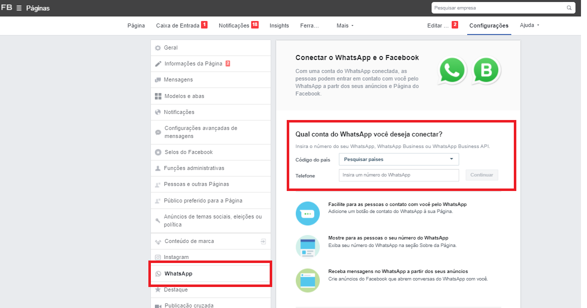 How to connect your WhatsApp number to your Facebook Page