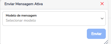 Seleção do modelo de mensagem aprovado para o envio ativo