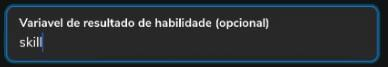 Aba Integração com o nome da variável de processamento definido
