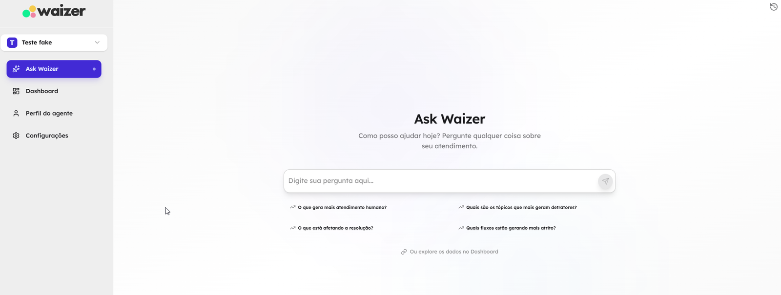 Botão Iniciar teste grátis na página da extensão Waizer, com a escolha do bot para instalação
