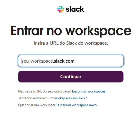 Tela de autorização do Slack com o nome do app e as permissões solicitadas