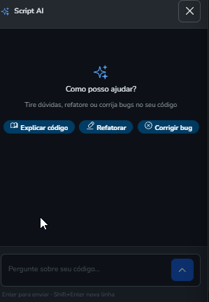 Resultado gerado pelo Script Assistant pronto para ser aplicado ao editor