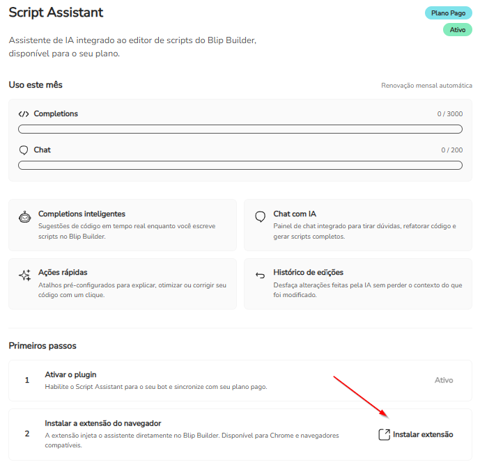 Página da Builder Browser Extension na Chrome Web Store com o botão Usar no Chrome