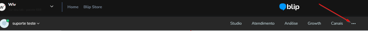 Tela de configuração da extensão Exact Spotter aberta no bot da Blip
