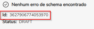 ID do flow em destaque na lista da extensão