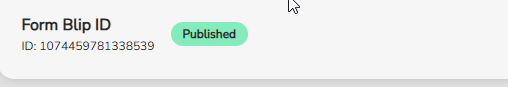Editor do flow com o status alterado para Published