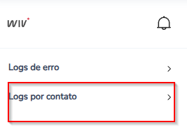 Tela Últimos contatos com o campo de busca pelo id do contato