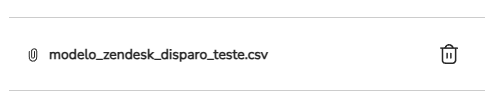 Planilha CSV no formato de audiência do Blip com os telefones na primeira coluna