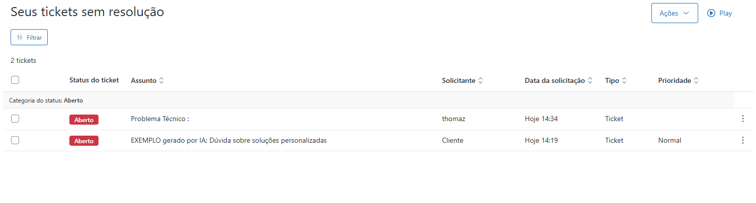 Resposta de um cliente da lista chegando para atendimento no Zendesk