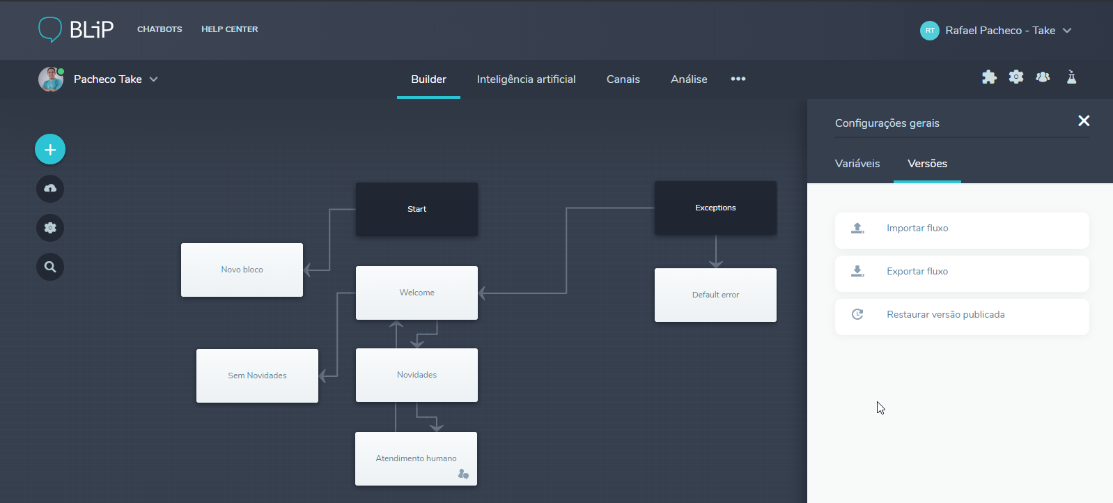 Export / Import a typebot