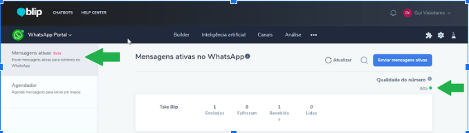 Como verificar a qualidade do número no WhatsApp – Blip